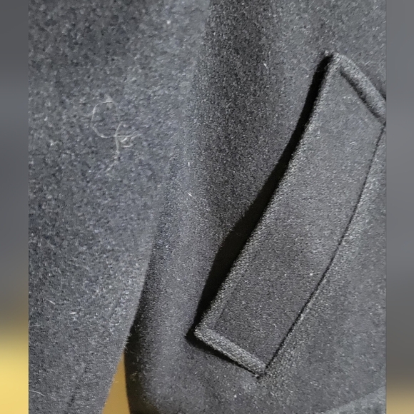 Vintage London Fog Mens Wool Pea  Coat Double Breasted Navy Blue Size 44R - Picture 3 of 9